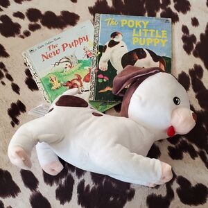 Pokey Little Puppy Plush Toy with Vintage Books